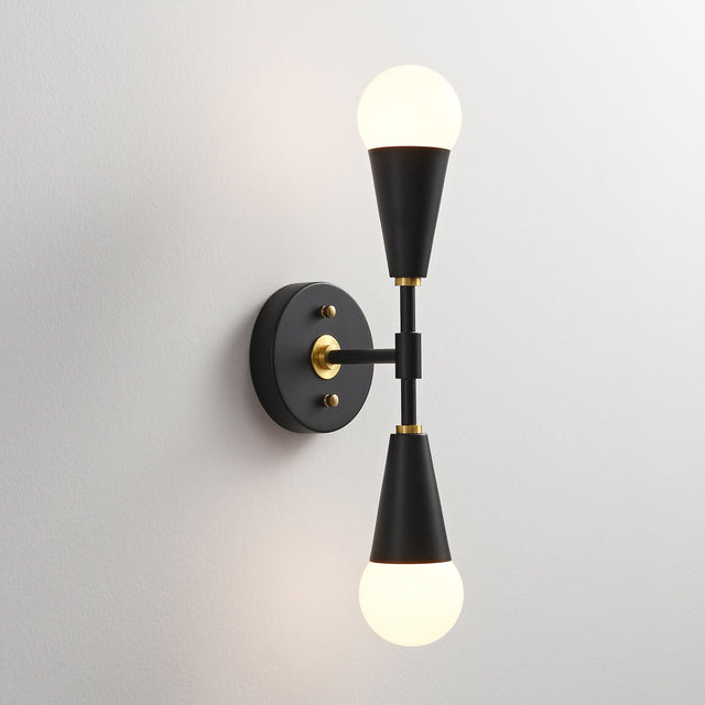 Vicky 2-Light Wall Sconce - Black/Gold