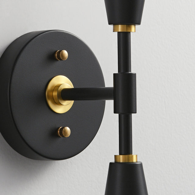 Vicky 2-Light Wall Sconce - Black/Gold