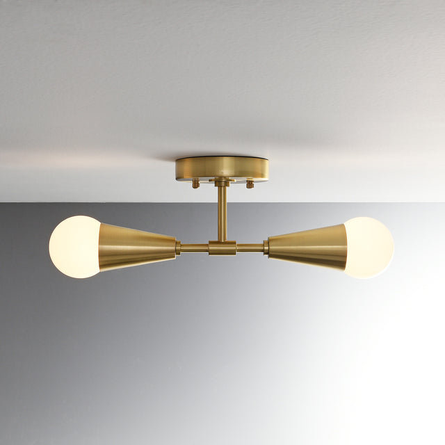 Vicky 2-Light Wall Sconce - Brushed Gold