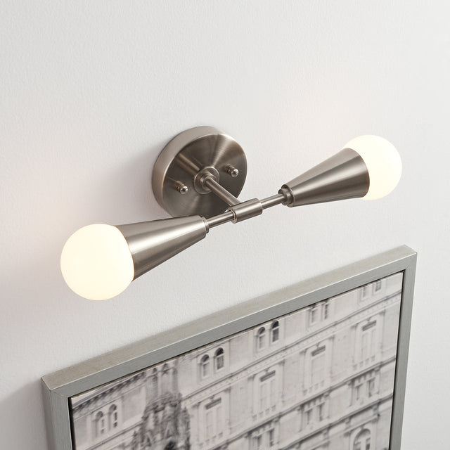 Vicky 2-Light Wall Sconce - Brushed Nickel