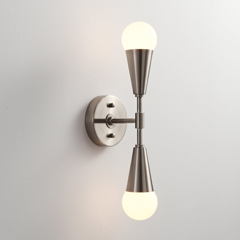 Vicky 2-Light Wall Sconce - Brushed Nickel