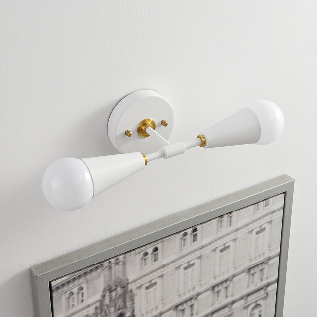 Vicky 2-Light Wall Sconce - White/Gold